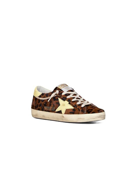 GOLDEN GOOSESneakers Super-Star in cavallino stampa leopardo Golden Goose | GWF00101.F008685.55801LEOPARD/PALE YELLOW
